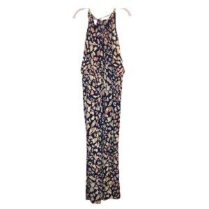 Thalia Sodi Print Jumpsuit with Chain Neck Detail Large NWT